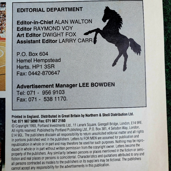 VTG For Men Adult Magazine 1993 Printed in England Rare Good Condition - Picture 8 of 9